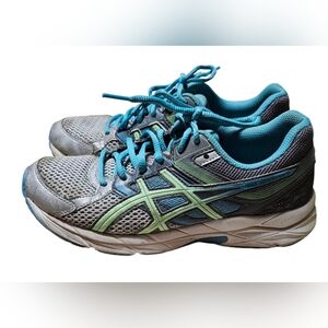 ASICS Training Women’s Size 7  Tennis Shoe Gray Jogging Running Gym Sports